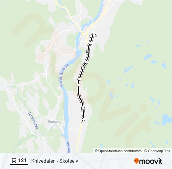 121 bus Line Map