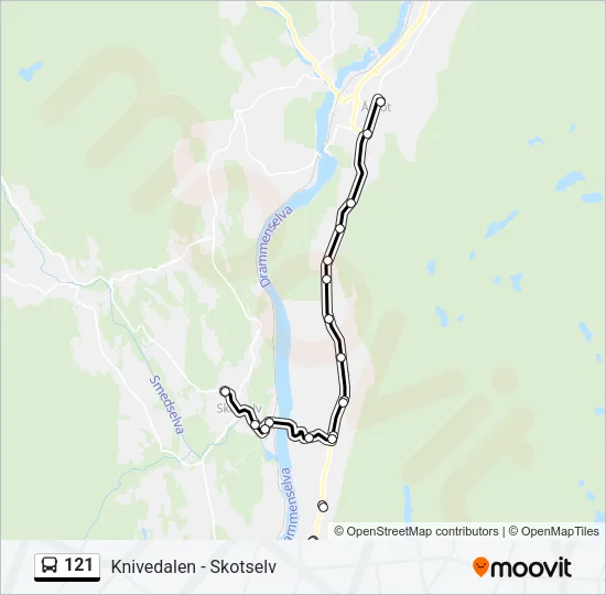 121 Bus Line Map
