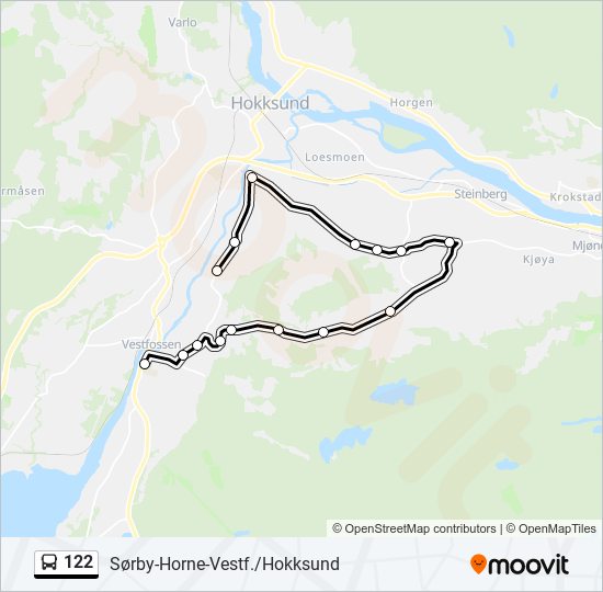 122 bus Line Map