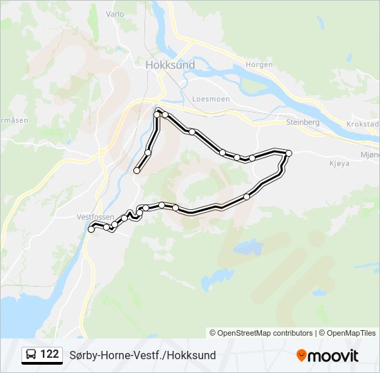 122 bus Line Map