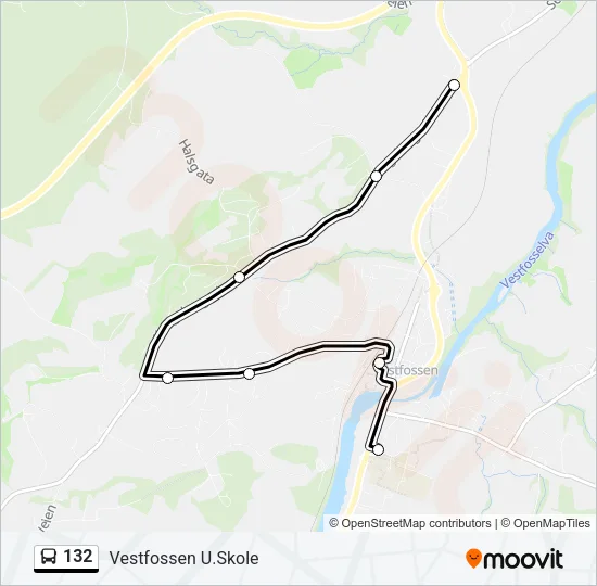 132 Bus Line Map