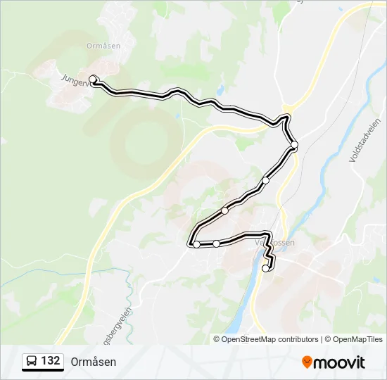 132 Bus Line Map