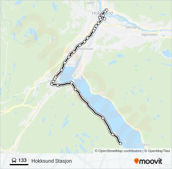 133 Bus Line Map