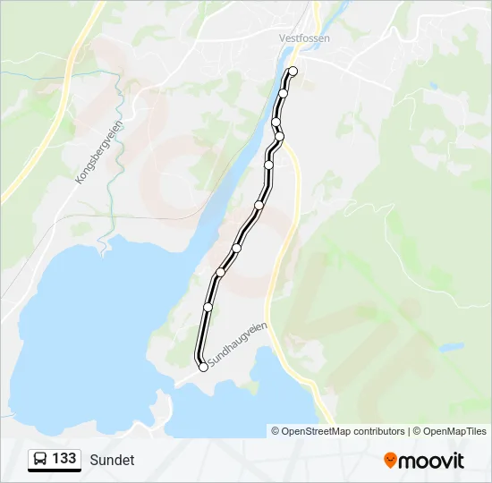 133 Bus Line Map