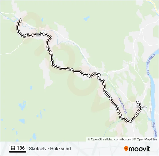136 Bus Line Map