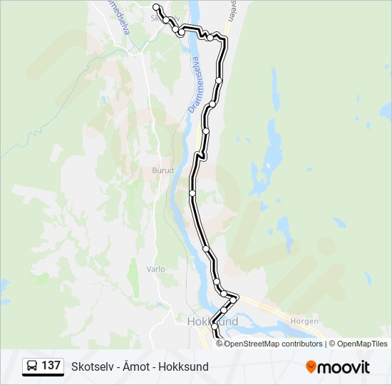 137 bus Line Map