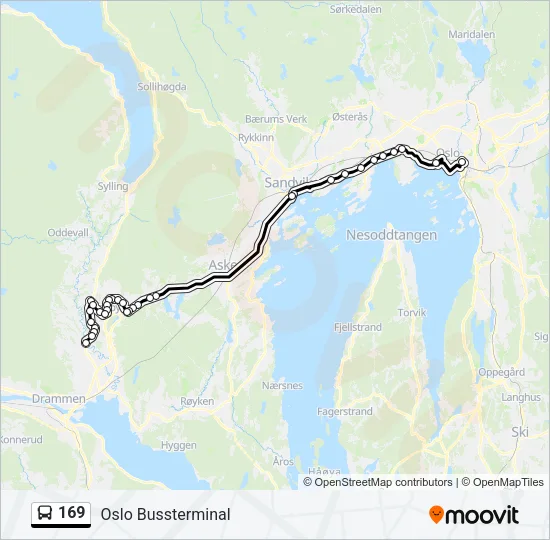 169 Bus Line Map