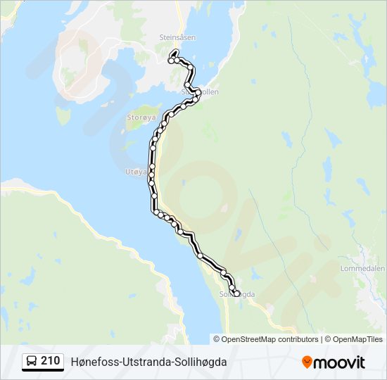 210 Bus Line Map