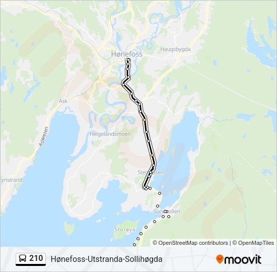 210 Bus Line Map