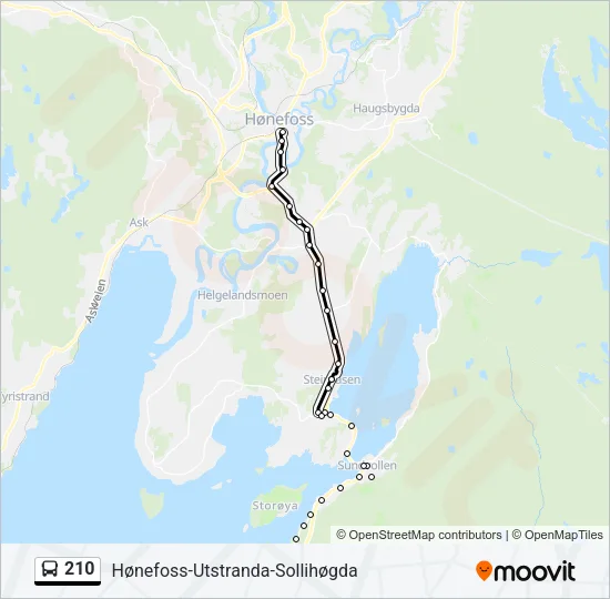 210 Bus Line Map