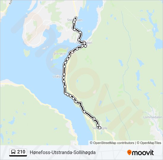 210 Bus Line Map