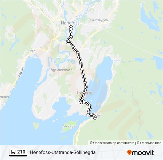 210 Bus Line Map