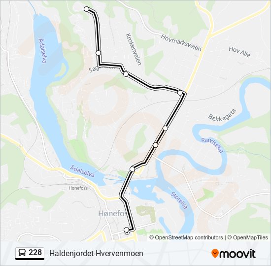 228 bus Line Map