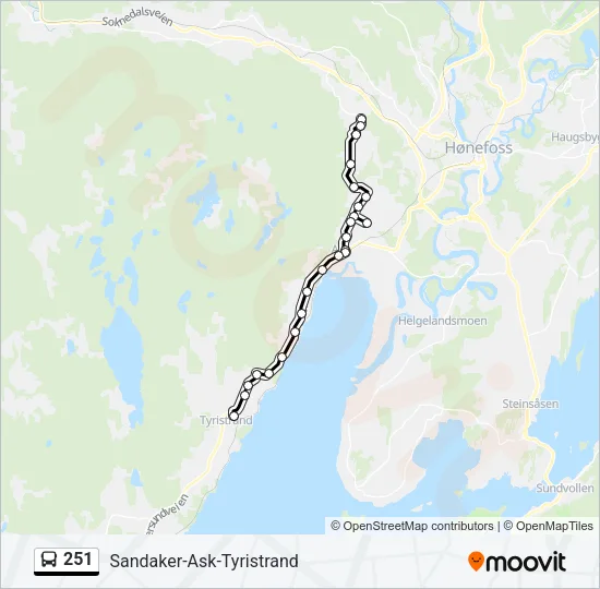 251 Bus Line Map