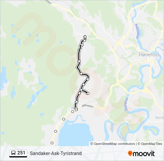 251 Bus Line Map