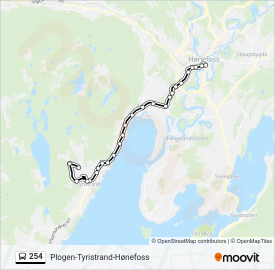 254 Bus Line Map