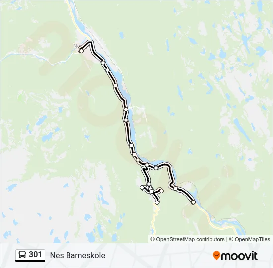 301 Bus Line Map