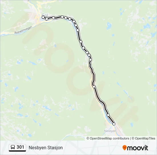 301 Bus Line Map