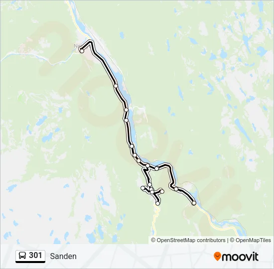 301 Bus Line Map