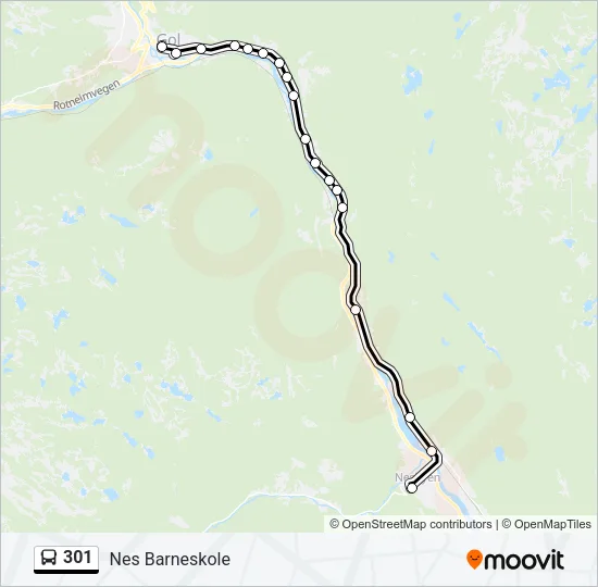 301 Bus Line Map