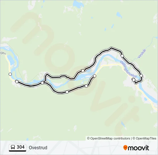 304 Bus Line Map