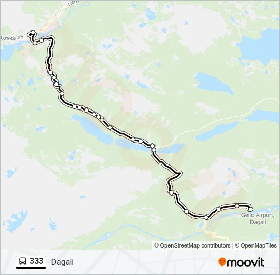 333 Bus Line Map