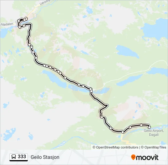 333 Bus Line Map