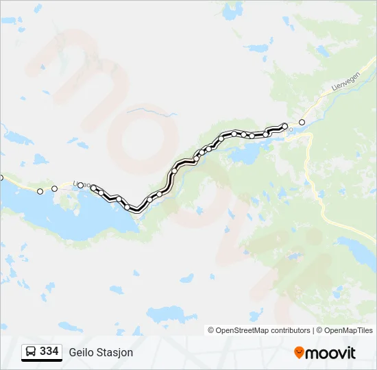 334 Bus Line Map