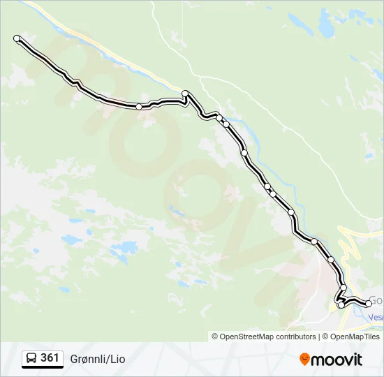361 Bus Line Map
