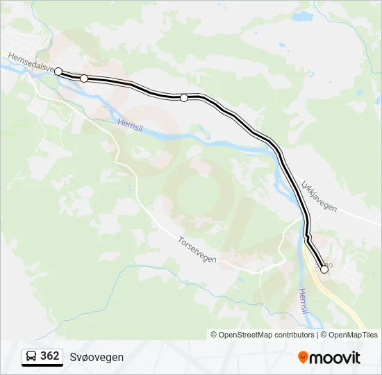 362 Bus Line Map