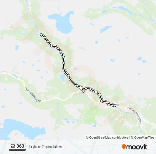 363 Bus Line Map