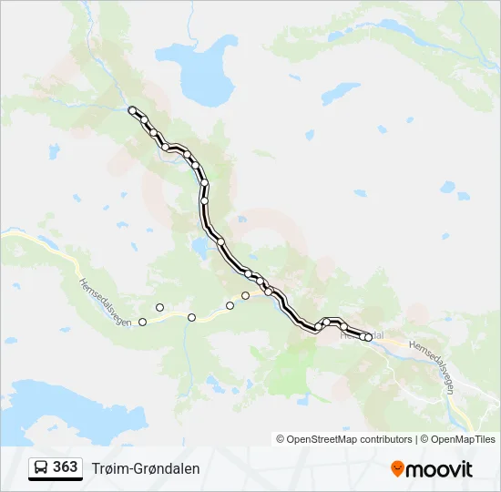 363 Bus Line Map