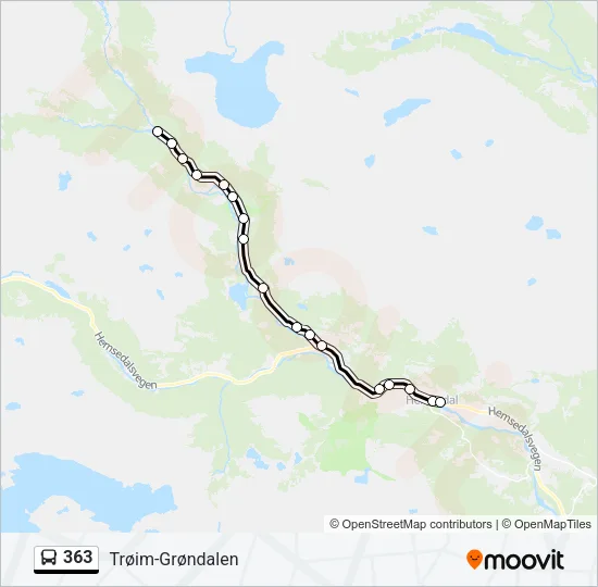 363 Bus Line Map