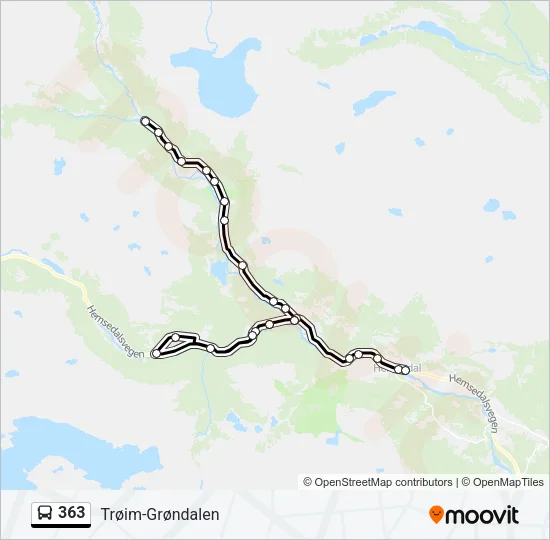 363 Bus Line Map