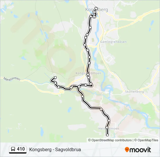 410 Bus Line Map