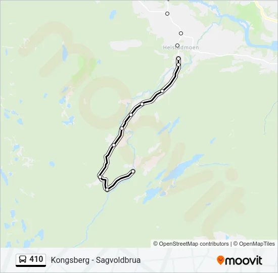 410 Bus Line Map