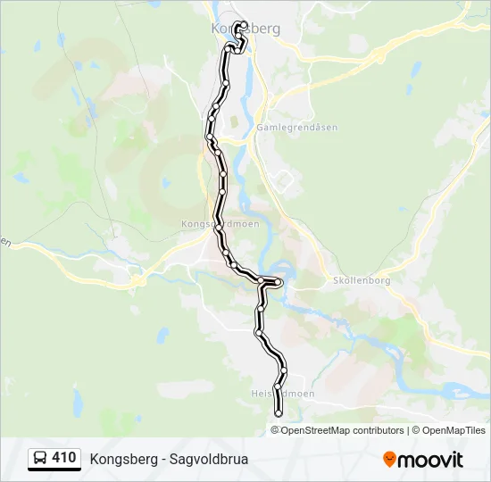 410 Bus Line Map