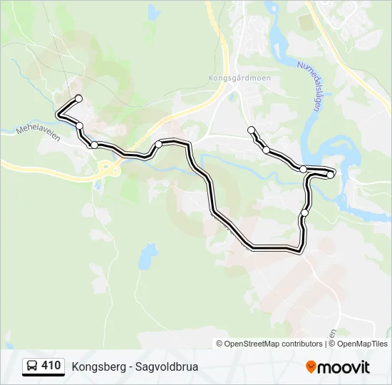 410 Bus Line Map
