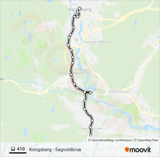 410 Bus Line Map