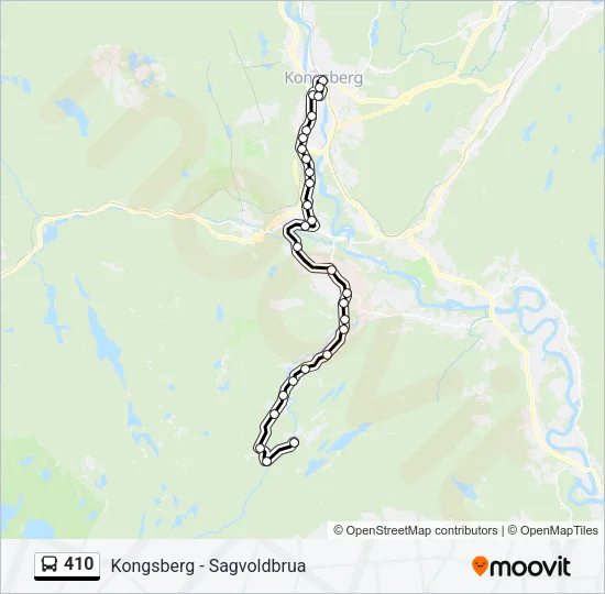 410 Bus Line Map