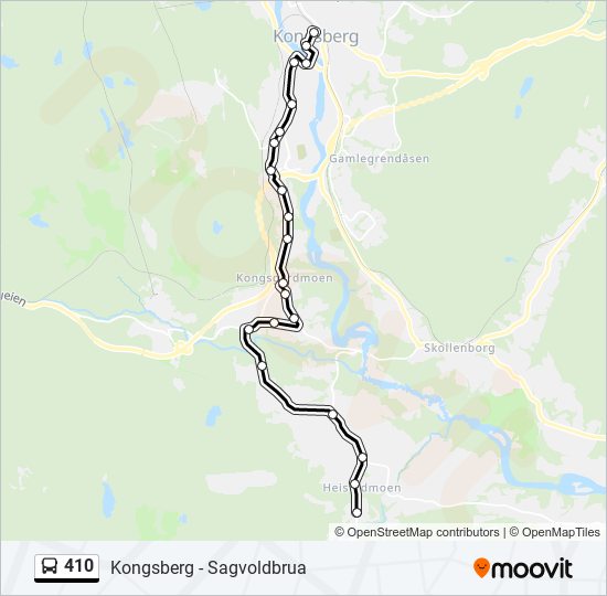 410 bus Line Map