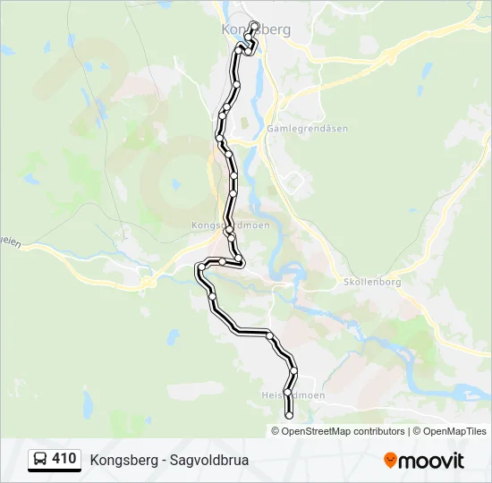 410 Bus Line Map