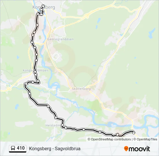 410 Bus Line Map