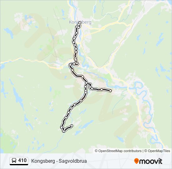 410 bus Line Map