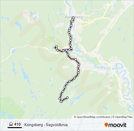 410 bus Line Map