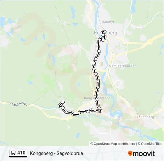 410 Bus Line Map