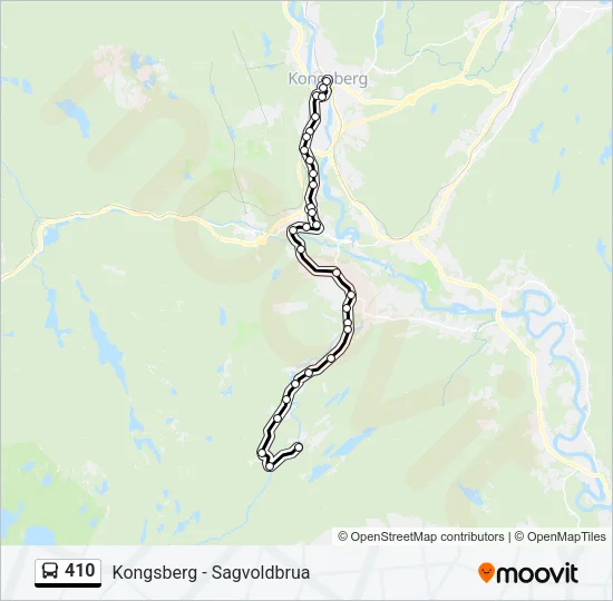 410 Bus Line Map