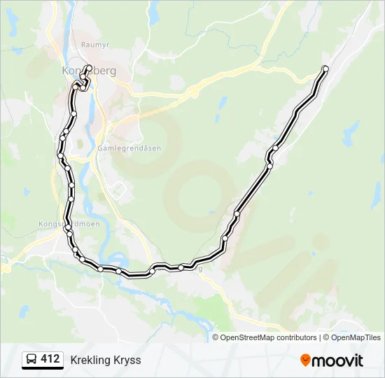 412 Bus Line Map