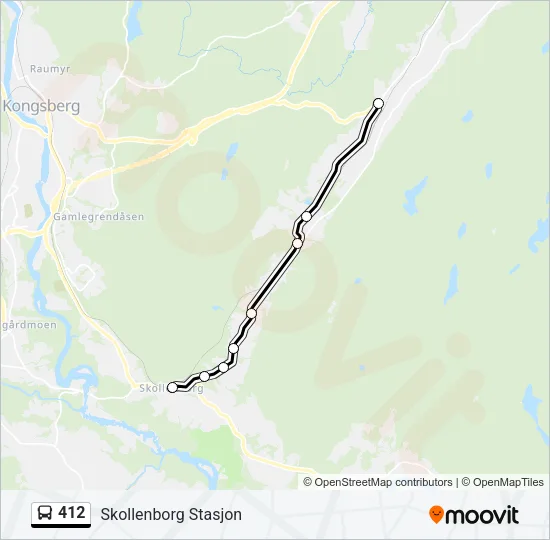 412 Bus Line Map