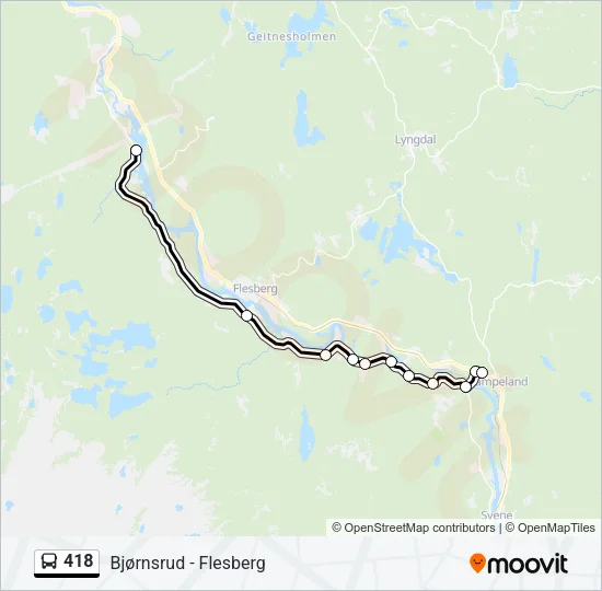 418 Bus Line Map